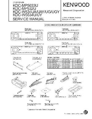 Service manual Kenwood KDC-MP532U, KDC-MP5033U, KDC-W534U, KDC-W5534U ― Manual-Shop.ru