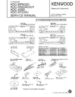 Сервисная инструкция Kenwood KDC-MP632U, KDC-W6534U, KDC-X590, KDC-X7533U ― Manual-Shop.ru