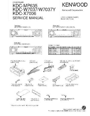 Сервисная инструкция Kenwood KDC-MP635, KDC-W7037, KDC-X7006 ― Manual-Shop.ru