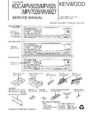 Сервисная инструкция Kenwood KDC-MPV5025, KDC-MPV525, KDC-MPV7026, KDC-WV6027 ― Manual-Shop.ru