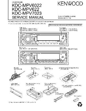 Service manual Kenwood KDC-MPV6022, KDC-MPV-622, KDC-MPV7023 ― Manual-Shop.ru