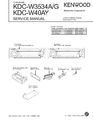 Сервисная инструкция Kenwood KDC-W3534G, KDC-W40AY ― Manual-Shop.ru