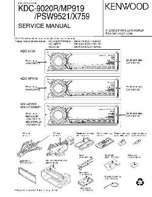 Сервисная инструкция Kenwood KDC-X759, KDC-9020R, KDC-MP919, KDC-PSW9521 ― Manual-Shop.ru