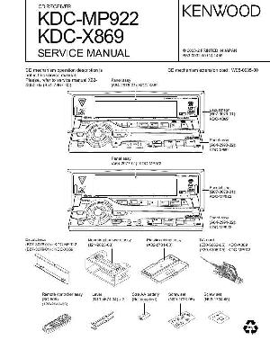 Сервисная инструкция Kenwood KDC-X817, KDC-X917, KDC-9017 ― Manual-Shop.ru