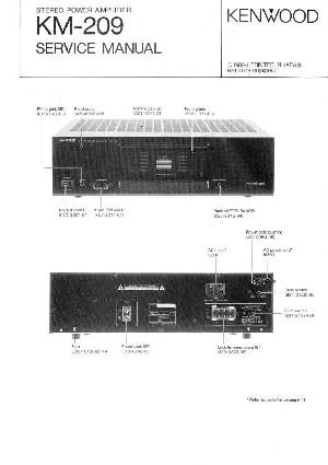 Сервисная инструкция Kenwood KM-209 ― Manual-Shop.ru