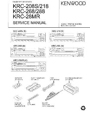 Сервисная инструкция Kenwood KRC-208S, KRC-218, KRC-268, KRC-288, KRC-28MR ― Manual-Shop.ru