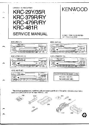 Сервисная инструкция Kenwood KRC-29Y, KRC-35R, KRC-379R, KRC-479R, KRC-481R ― Manual-Shop.ru