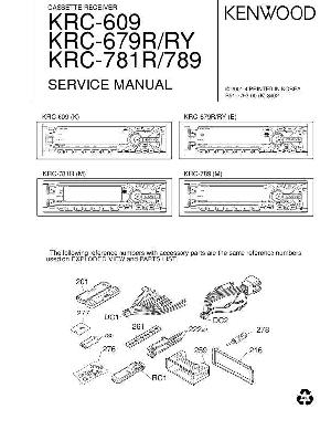 Сервисная инструкция Kenwood KRC-609, KRC-679R, KRC-781R, KRC-789 ― Manual-Shop.ru