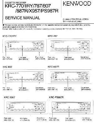 Сервисная инструкция Kenwood KRC-787, KRC-807, KRC-887R, KRC-7701RY, KRC-PS987R, KRC-X957 ― Manual-Shop.ru