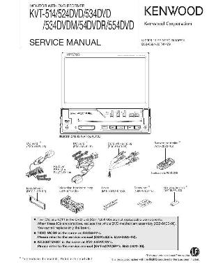 Сервисная инструкция Kenwood KVT-514, KVT-524D, KVT-534DVD, KVT-54DVDR, KVT-554DVD ― Manual-Shop.ru