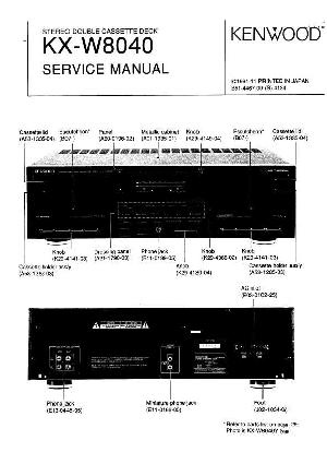 Сервисная инструкция Kenwood KX-W8040 ― Manual-Shop.ru
