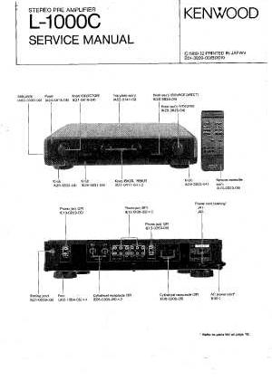 Сервисная инструкция Kenwood L-1000C ― Manual-Shop.ru