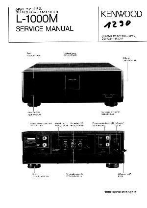 Сервисная инструкция Kenwood L-1000M ― Manual-Shop.ru