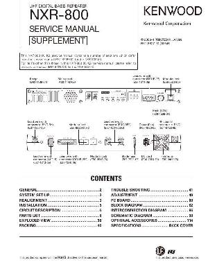 Сервисная инструкция Kenwood NXR-800 ― Manual-Shop.ru