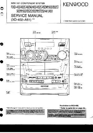 Сервисная инструкция Kenwood RXD-402, RXD-452, RXD-502, RXD-552, RXD-572, RXD-A41, RXD-A51 (XD-402, XD-A51) ― Manual-Shop.ru