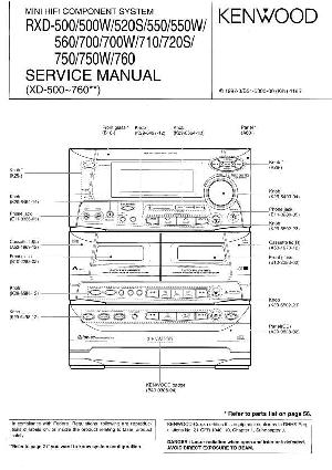 Сервисная инструкция KENWOOD RXD-520S, RXD-550W, RXD-560, RXD-700W, RXD-710, RXD-720S, RXD-750W, RXD-760 ― Manual-Shop.ru