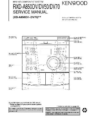 Сервисная инструкция Kenwood RXD-A850DV, RXD-DV50, RXD-DV70 (XD-A850, XD-DV70) ― Manual-Shop.ru