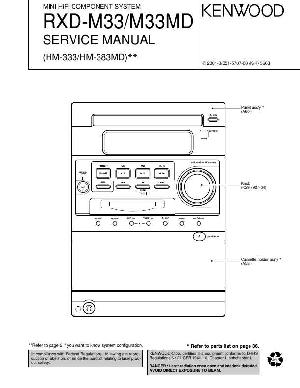 Сервисная инструкция Kenwood RXD-M33, RXD-M33MD (HM-333, HM-333MD) ― Manual-Shop.ru