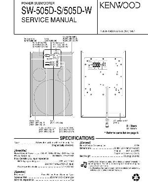 Сервисная инструкция Kenwood SW-505 ― Manual-Shop.ru