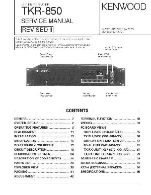 Service manual Kenwood TKR-850 ― Manual-Shop.ru