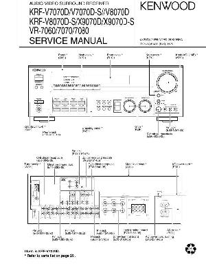 Сервисная инструкция Kenwood KRF-V7070D, KRF-V8070D, KRF-X9070DVR-7060, VR-7070, VR-7080 ― Manual-Shop.ru