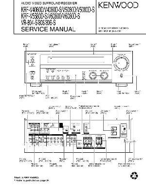 Service manual Kenwood KRF-V4080D, KRF-V5080D, KRF-V5580D, KRF-V6080D, VR-804-S, VR-806 ― Manual-Shop.ru
