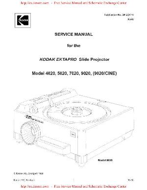Service manual KODAK EKTAPRO-4020, 5020, 7020, 9020 SLIDE PROJECTOR ― Manual-Shop.ru
