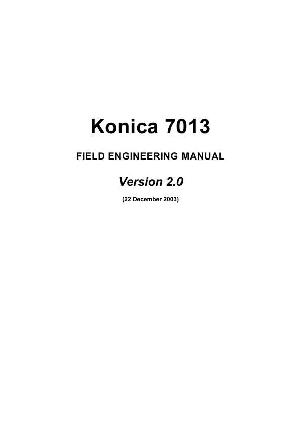 Сервисная инструкция Konica-Minolta 7013 (field engineering manual) ― Manual-Shop.ru