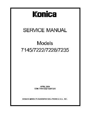 Сервисная инструкция Konica-Minolta 7145, 7222, 7228, 7235 ― Manual-Shop.ru