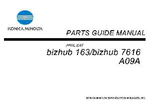 Сервисная инструкция Konica-Minolta BIZHUB 163, 7616 Parts Catalog ― Manual-Shop.ru