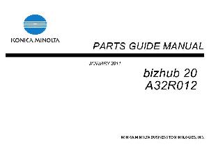 Сервисная инструкция Konica-Minolta BIZHUB-20 PARTS ― Manual-Shop.ru