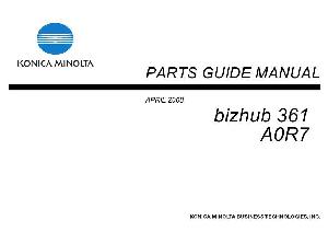 Сервисная инструкция Konica-Minolta Bizhub 361 PARTS ― Manual-Shop.ru