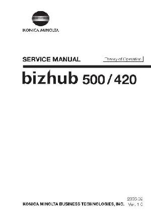 Сервисная инструкция Konica-Minolta BIZHUB-420, 500 THEORY ― Manual-Shop.ru