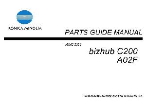Сервисная инструкция Konica-Minolta Bizhub C20 PARTS ― Manual-Shop.ru