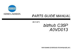 Сервисная инструкция Konica-Minolta BIZHUB-C35P Parts ― Manual-Shop.ru