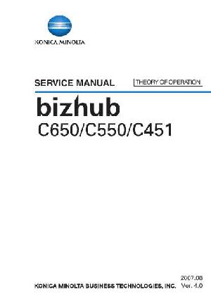 Сервисная инструкция Konica-Minolta Bizhub C451, C550, C650 THEORY ― Manual-Shop.ru