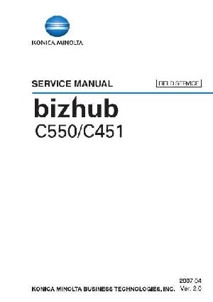 Сервисная инструкция Konica-Minolta Bizhub C451, C550 FS ― Manual-Shop.ru