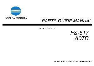 Сервисная инструкция Konica-Minolta FS-517 PARTS ― Manual-Shop.ru