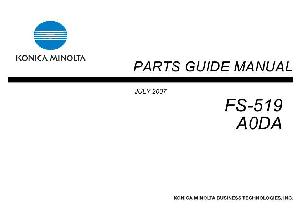 Сервисная инструкция Konica-Minolta FS-519 PARTS ― Manual-Shop.ru