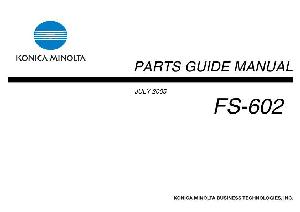Сервисная инструкция Konica-Minolta FS-602 PARTS ― Manual-Shop.ru