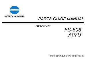 Сервисная инструкция Konica-Minolta FS-608 PARTS ― Manual-Shop.ru