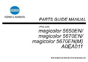 Сервисная инструкция Konica-Minolta Magicolor 5650EN, 5670EN PARTS ― Manual-Shop.ru