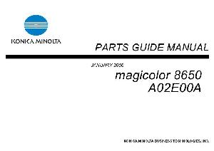 Сервисная инструкция Konica-Minolta Magicolor 8650 PARTS ― Manual-Shop.ru