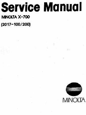 Service manual Konica-Minolta X700  ― Manual-Shop.ru