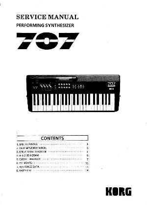 Сервисная инструкция Korg 707 ― Manual-Shop.ru