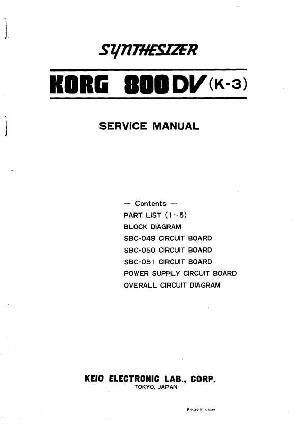 Сервисная инструкция Korg 800DV ― Manual-Shop.ru