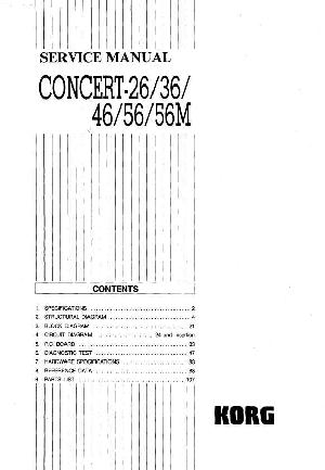 Сервисная инструкция KORG CONCERT-26, 36, 46, 56, 56M ― Manual-Shop.ru