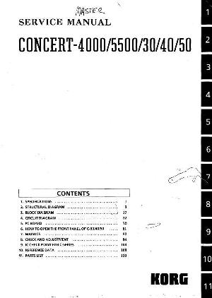 Сервисная инструкция Korg CONCERT-4000, 5500, 30, 40, 50 ― Manual-Shop.ru