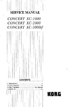 Сервисная инструкция Korg CONCERT-XC1000, XC2000, XC3000IF ― Manual-Shop.ru