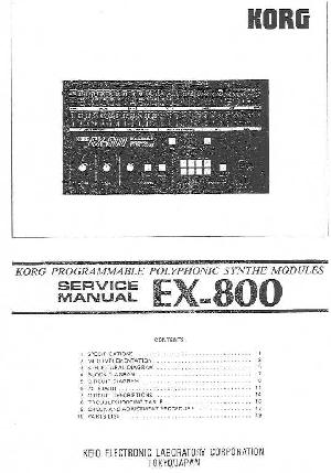 Сервисная инструкция Korg EX-800 ― Manual-Shop.ru